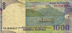 Тысяча рупий Индонезии One thousand rupiahs Indonesia