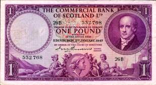 Шотландия Один фунт Scotland One pound