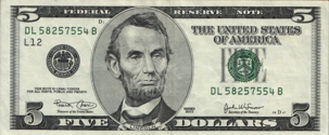 США  Пять долларов USA Five dollars